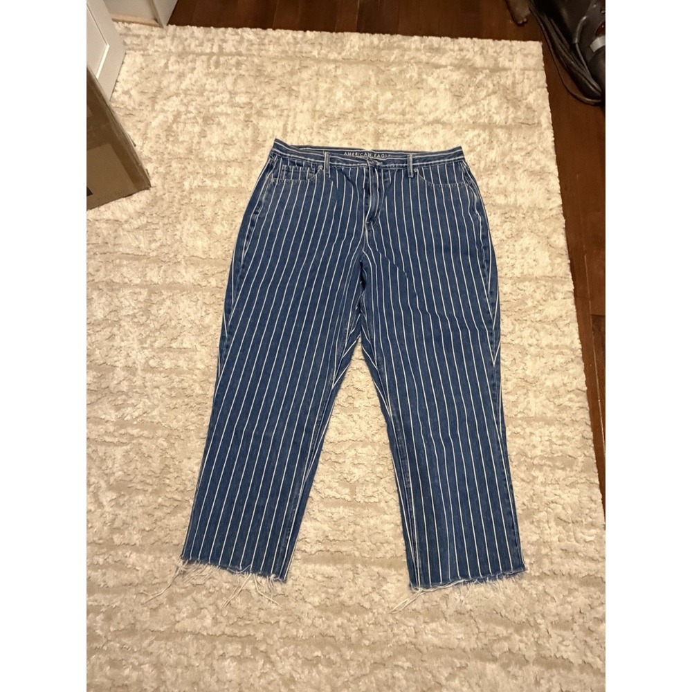Women's 16 R American Eagle Mom Jean Stripped